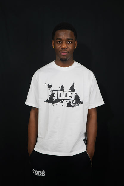 CODÉ Worldmap T-shirt White